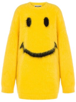 Moschino: Жёлтое платье 