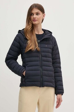 Tommy Hilfiger: Тёмный пуховик 