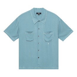 Stussy: Синяя рубашка 