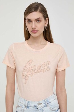 GUESS: Хлопковая футболка 