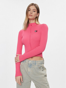 Tommy Jeans: Розовый кардиган 