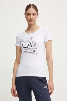 EA7 Emporio Armani: Белая футболка 