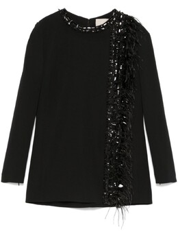 Elie Saab: Блуза с вышивкой 