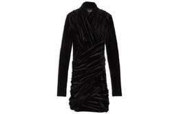 Balenciaga: Платье с длинным рукавом 