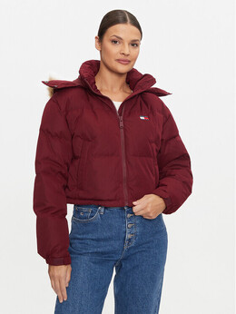 Tommy Jeans: Фиолетовый пуховик 