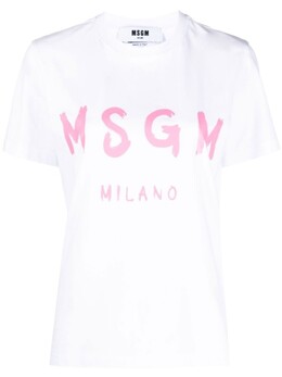 MSGM: Белая футболка 