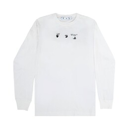 Off-White: Футболка  Marker с длинным рукавом