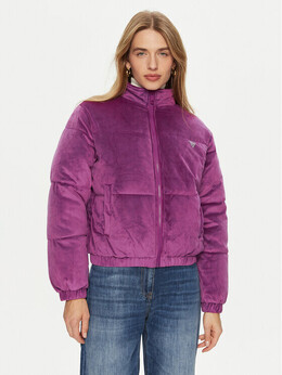 GUESS: Фиолетовый пуховик 