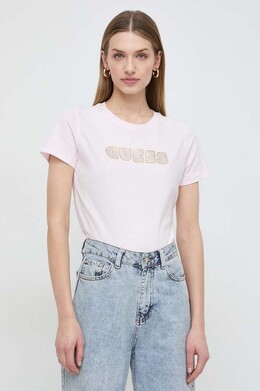 GUESS: Хлопковая футболка 