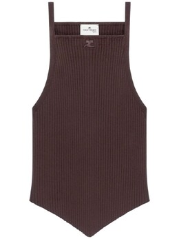 Courreges: Коричневая майка 
