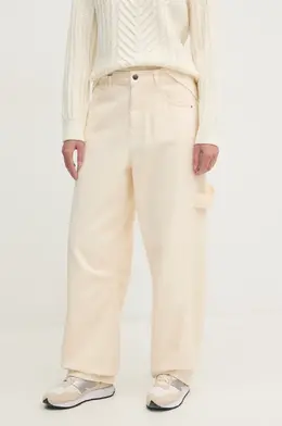 United Colors Of Benetton: Бежевые джинсы 