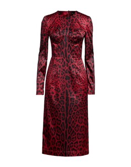 Dolce & Gabbana: Бордовое платье 