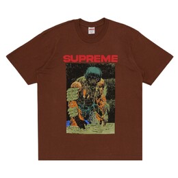 Supreme: Коричневая футболка 