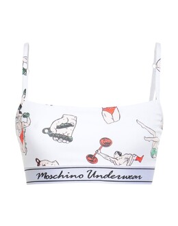 Moschino: Белый бюстгальтер 