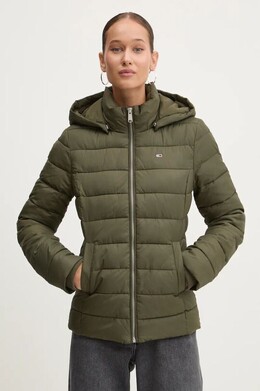 Tommy Jeans: Зелёная куртка 