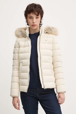 Tommy Jeans: Бежевый пуховик 