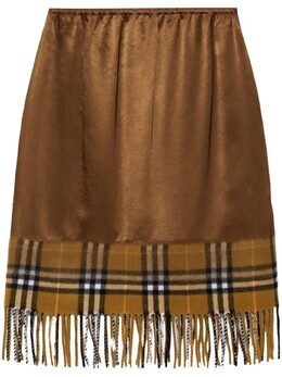 Burberry: Атласная юбка 