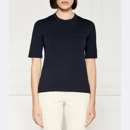 MaxMara: Синяя блуза 