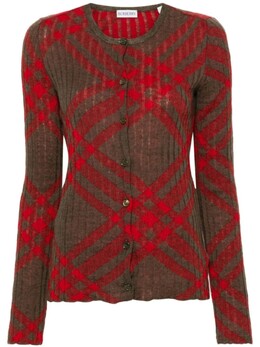 Burberry: Кардиган в клетку 