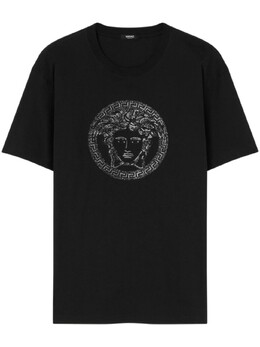 Versace: Чёрная футболка 