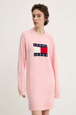 Tommy Jeans: Розовое платье 