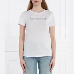 Armani Exchange: Белая футболка 
