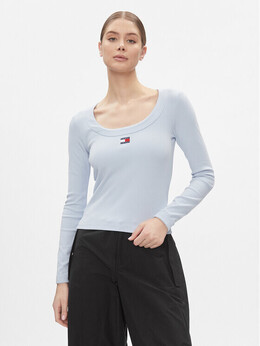 Tommy Jeans: Синяя блуза 