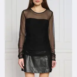 DKNY: Чёрная блуза 