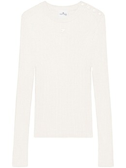 Courreges: Белый свитер 