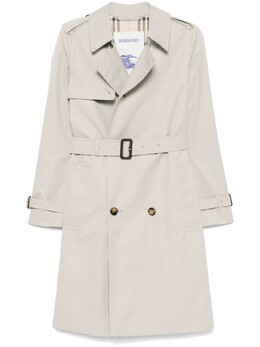 Burberry: Плащ с поясом 