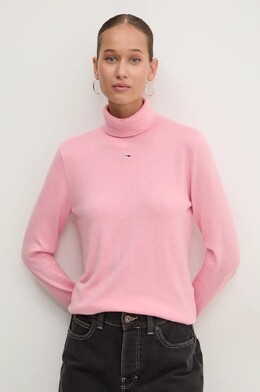 Tommy Jeans: Розовый свитер 