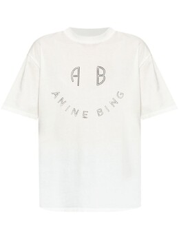 ANINE BING: Хлопковая футболка 