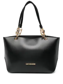 Love Moschino: Чёрная сумка-шоппер 