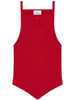 Courreges: Красный топ 
