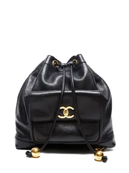 CHANEL Pre-Owned: Чёрный рюкзак 