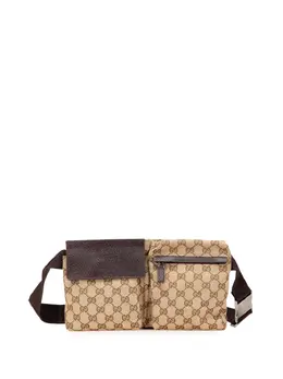 Gucci Pre-Owned: Коричневая поясная сумка 