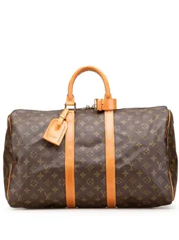 Louis Vuitton Pre-Owned: Коричневая дорожная сумка 