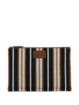 FENDI: Клатч в полоску 