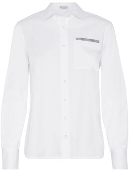 Brunello Cucinelli: Рубашка  Monili с длинным рукавом