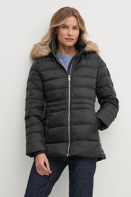 Tommy Hilfiger: Чёрный пуховик 
