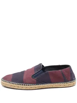 Burberry Pre-Owned: Бордовые мокасины 