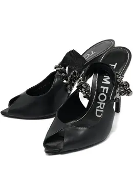 TOM FORD: Чёрные босоножки  Chain