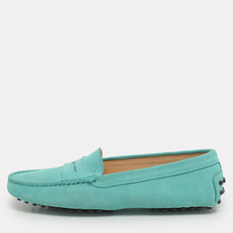 Tod's: Зелёные лоферы 
