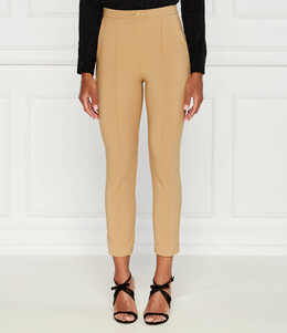 Elisabetta Franchi: Бежевые брюки 