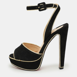 Christian Louboutin: Бордовые сандалии 