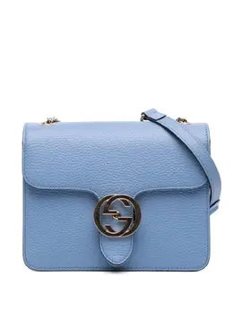 Gucci Pre-Owned: Голубая сумка через плечо 