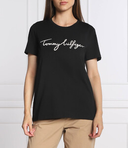 Tommy Hilfiger: Чёрная футболка 