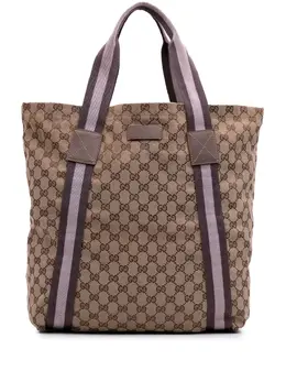 Gucci Pre-Owned: Коричневая сумка-шоппер 