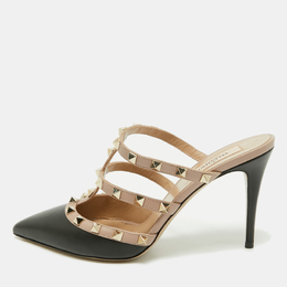 Valentino: Чёрные сабо  Rockstud