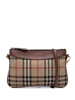 Burberry Pre-Owned: Коричневая сумка через плечо 